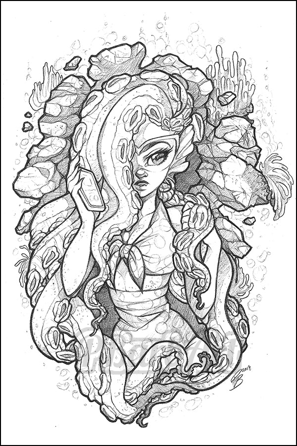 Octopus Girl (Art Print)