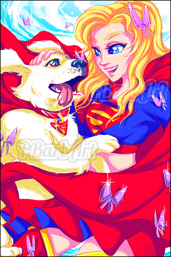 Super Pup & Girl (Art Print)